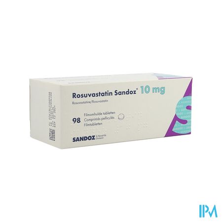 Rosuvastatin Sandoz 10mg Comp Pell 98 Opa/alu/pvc