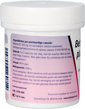 Betaine Hcl + Pesine V-caps 60 Deba 5