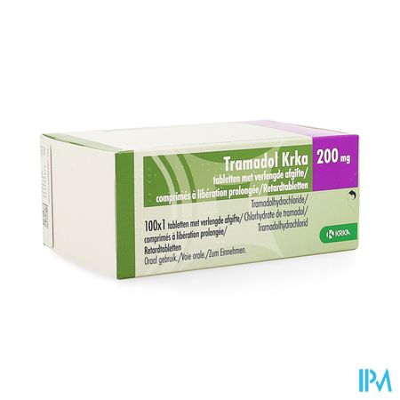 Tramadol Krka 200mg Verl.afgifte Comp 100 X 200mg