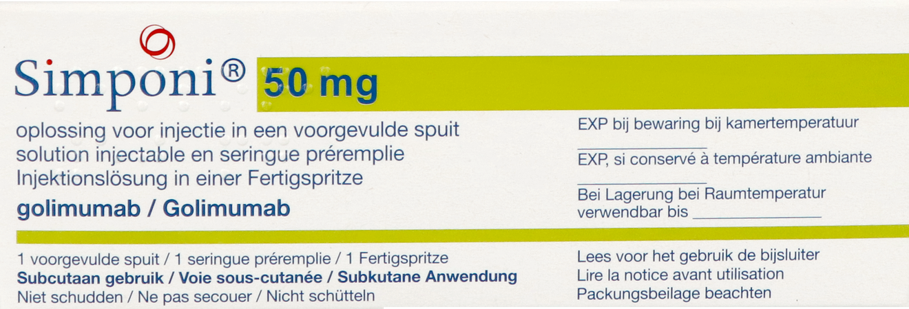 Simponi Pi Pharma 50mg Opl Inj Voorgev.spuit 1 Pip 2