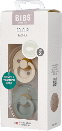 Bibs 2 Sucette Symmetric Duo Vanilla/pine 2 4