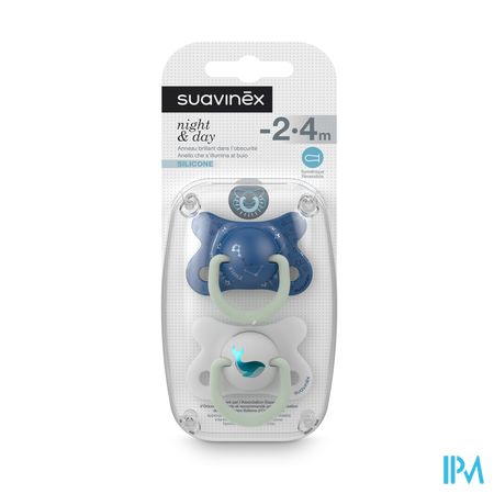 Suavinex Basic Speen Silic.phys.2-4m N&d Whale Bl