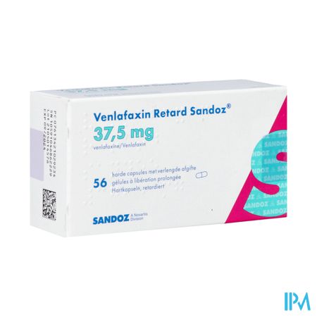 Venlafaxin Retard Sandoz 37,5mg Lib.prol. Caps 56