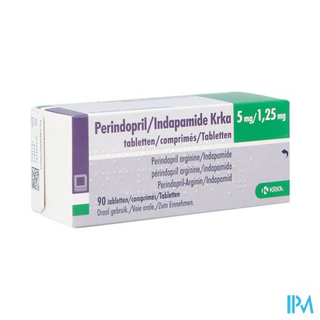 Perindopril/indapamide Krka 5mg/1,25mg Tabl 90