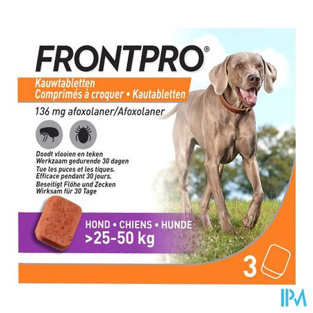 Frontpro 136mg >25-50kg Hond Kauwtabl 3 1