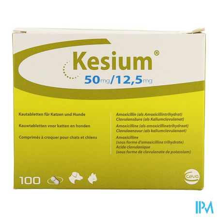 Kesium 50/12,5mg Kauwtabl Kat Hond 100 2