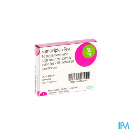 Sumatriptan Teva 50mg Comp Pell 6 X 50mg 2