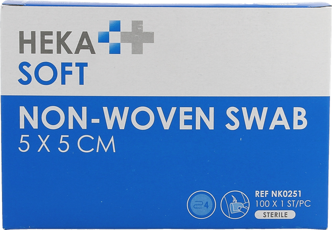 Hekasoft Kompres Non-wov. Steriel 5x 5cm 1x100 1