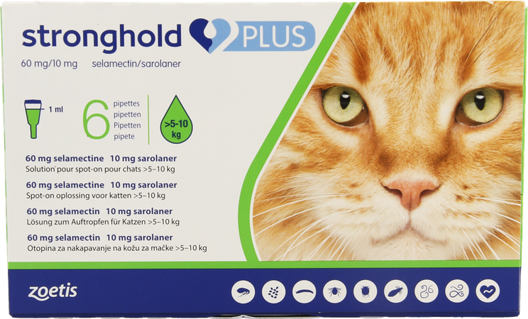 Stronghold Plus 60mg/10mg Sol Spot On Kat 6 3
