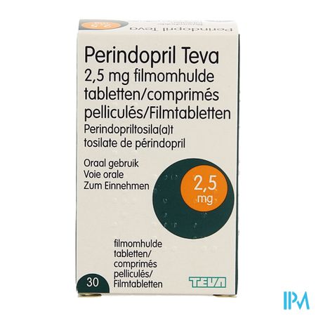 Perindopril Teva 2,5mg Comp Pell 30 X 2,5mg 3