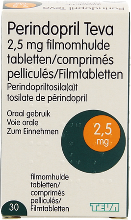 Perindopril Teva 2,5mg Comp Pell 30 X 2,5mg 3