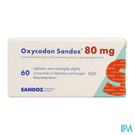 Oxycodon 80mg Sandoz Verlengde Afgifte 60 3