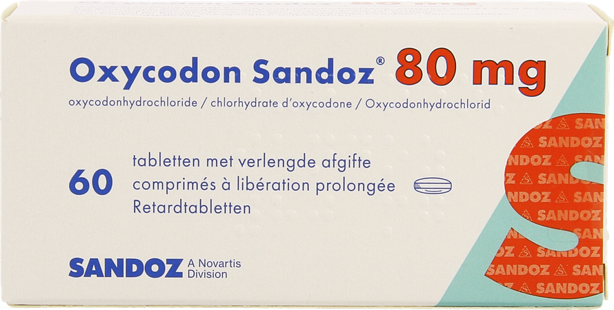 Oxycodon 80mg Sandoz Verlengde Afgifte 60 3