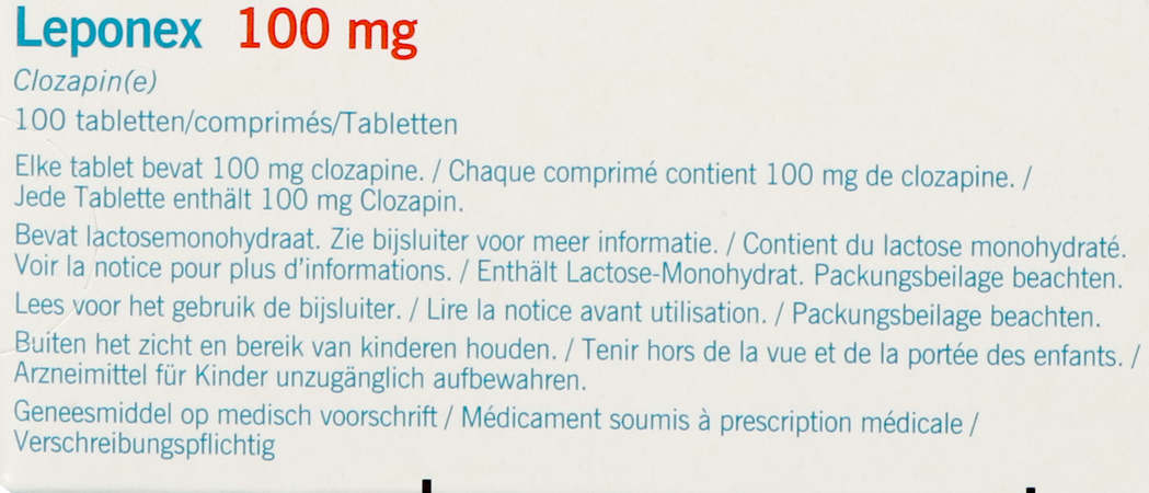 Leponex 100mg Comp 100 5