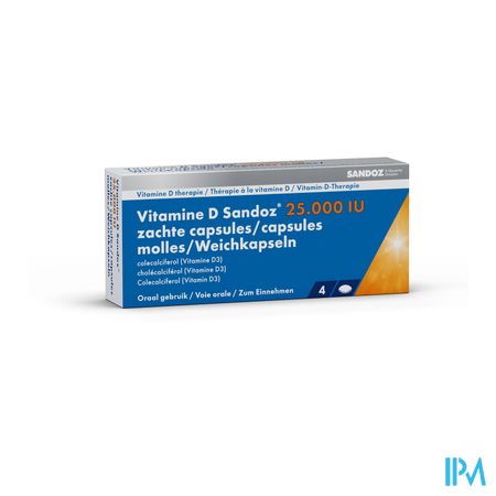 Vitamine D Sandoz 25000iu Caps Zacht 4 1