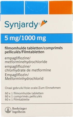 Synjardy 5,0mg/1000mg Filmomh Tabl 60 X 1 Ud 1