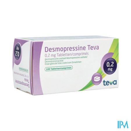 Desmopressine Teva 0,2mg Tabl 100 X 0,2mg