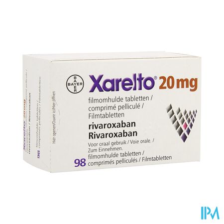 Xarelto 20mg Comp Pell 98 X 20mg