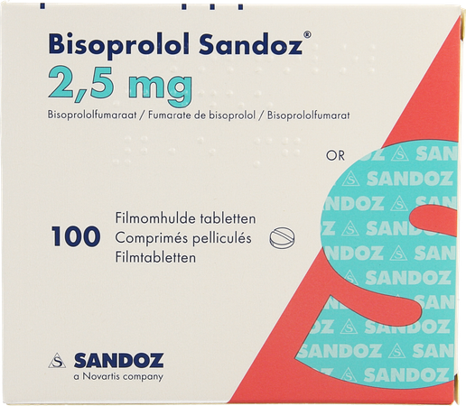 Bisoprolol Sandoz 2,5mg Filmomh Tabl 100 X 2,5mg 7