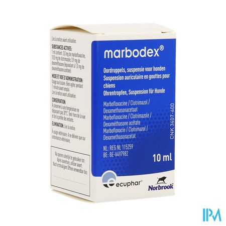 Marbodex Oordruppels Susp Hond 10ml