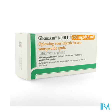 Ghemaxan 6.000ie 60mg/0,6ml Voorg.sp. 6+nldbesc