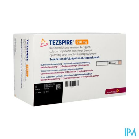 Tezspire 210mg Opl Inj Pen Voorgevulde 3x1,91ml