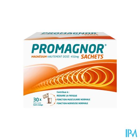 Promagnor: Magnésium Hautement Dosé 450mg (30 sachets)