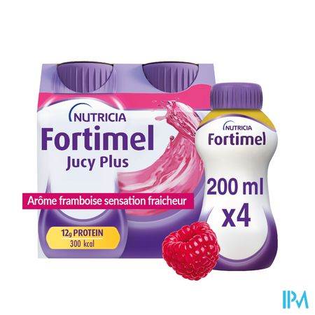 Fortimel Jucy Plus Framb.sens.fraich4x200ml 185087