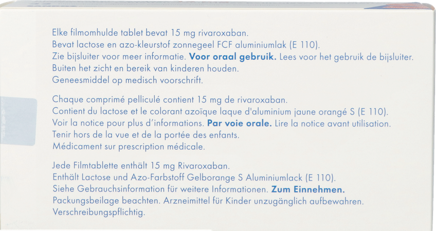 Rivaroxaban Sandoz 15mg Filmomh Tabl 42 3