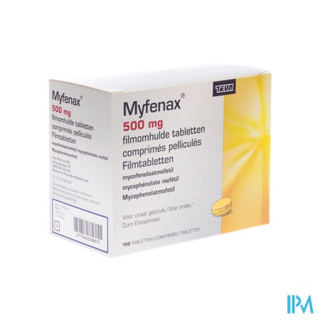 Myfenax Teva 500mg Tabl Omhulde 150x500mg