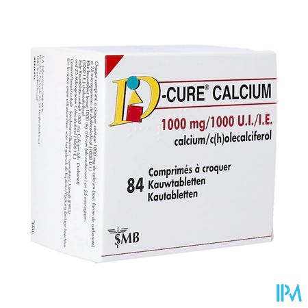 D-cure Calcium 1000mg/1000ui Comp Croquer 84 D-cure Calcium 1000mg/1000ui Comp Croquer 84