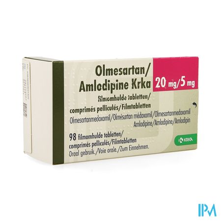 Olmesartan Amlodipine Krka 20/ 5mg Comp Pell 98