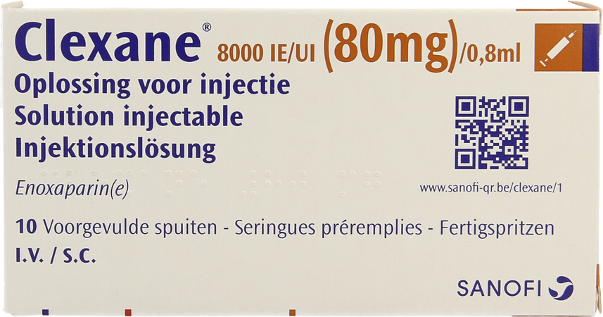 Clexane Ser Inj 10 X 80mg/0,8ml 1
