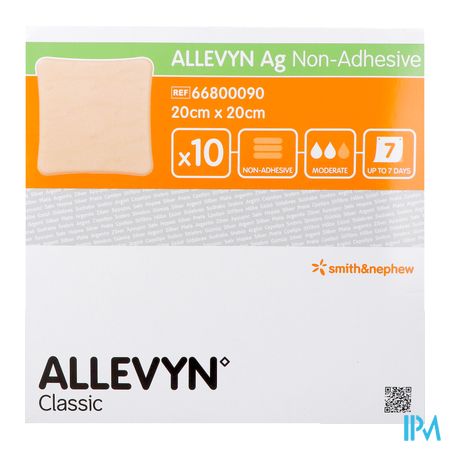 Allevyn Ag N/adhesive Ster 20,0x20,0cm 10 66800090 1
