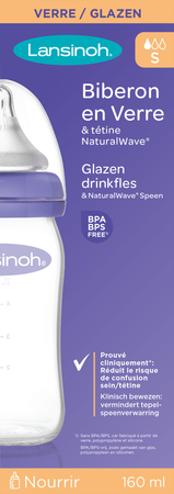 Lansinoh Zuigfles Glas + Speen 160ml 4 9