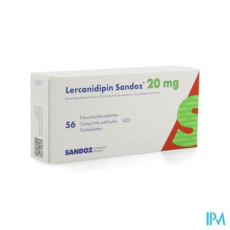 Lercanidipin Sandoz 20mg Comp 56 X 20mg