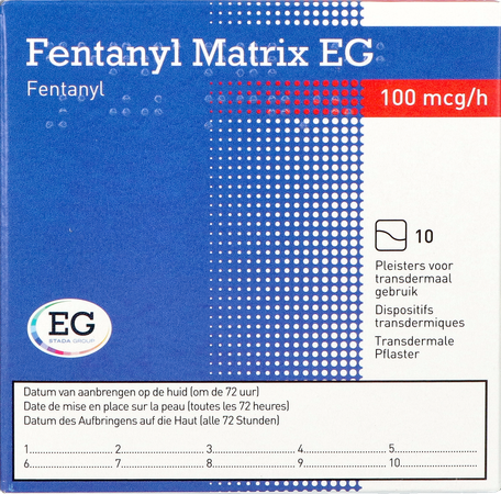 Fentanyl Matrix EG 100,0Ug Pleist Transderm 10 3