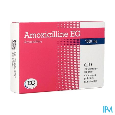 Amoxicilline EG Tabl  8 X 1 G