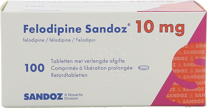 Felodipine Sandoz Comp Retard 100 X 10mg 1
