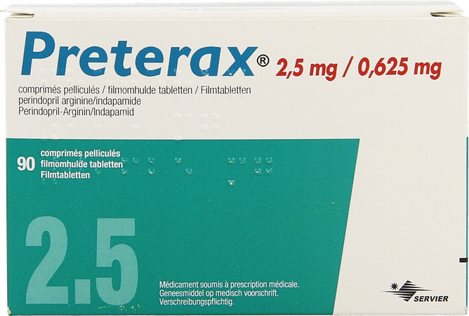 Preterax 2,5mg/0,625mg Impex.filmomh Tabl 90 Pip 1