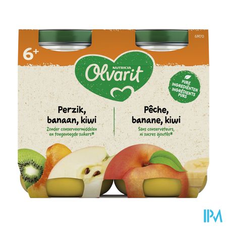 Olvarit Peche Banane Kiwi 2x200g 6m60 2