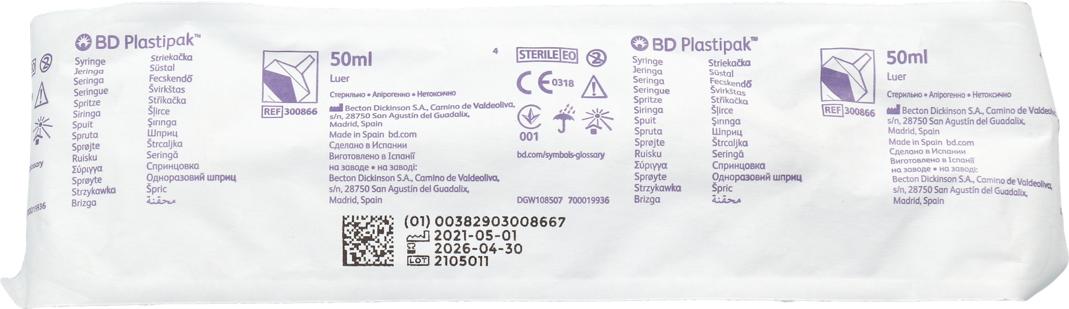 Bd Plastipak Spuit Luer 50-60ml 1 300866 4