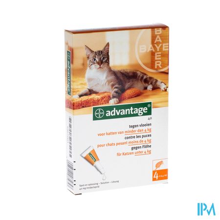 Advantage 40 Katten <4kg 4x0,4ml 1