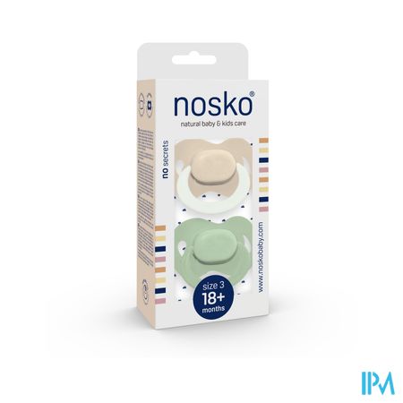 Nosko Fopspeen 18+ M Ivory Glow Dark + Mint 1
