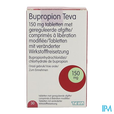Bupropion Teva 150mg Liber.modifiee Comp 30 7