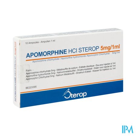 Apomorphine Hcl Amp 10x 5mg/1ml