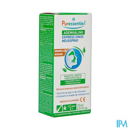 Puressentiel Ademhal.sinus Expr.neusspray Bio 15ml