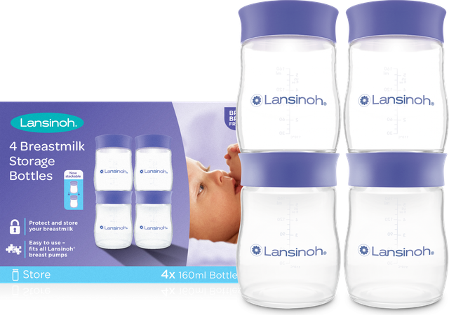 Lansinoh Borstvoeding Bewaarflesjes Melk 3x160ml 8