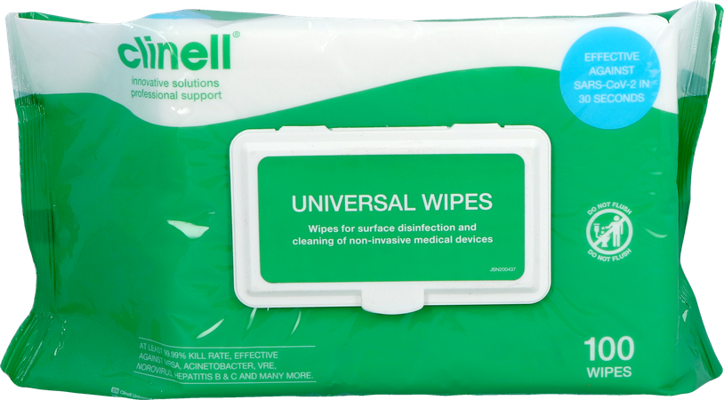 Clinell Universal Think Wipes 100 3