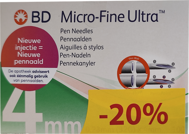 Bd Microfine Ultra Pennaalden 4mm 32g Promo 1